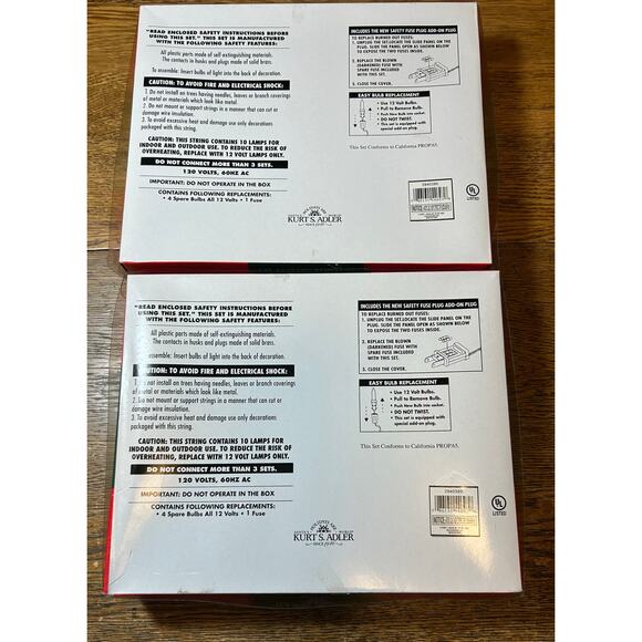 New! Kurt Adler M&M String Lights 2 Boxes of 10 each Tested & Working Colorful - Picture 5 of 5